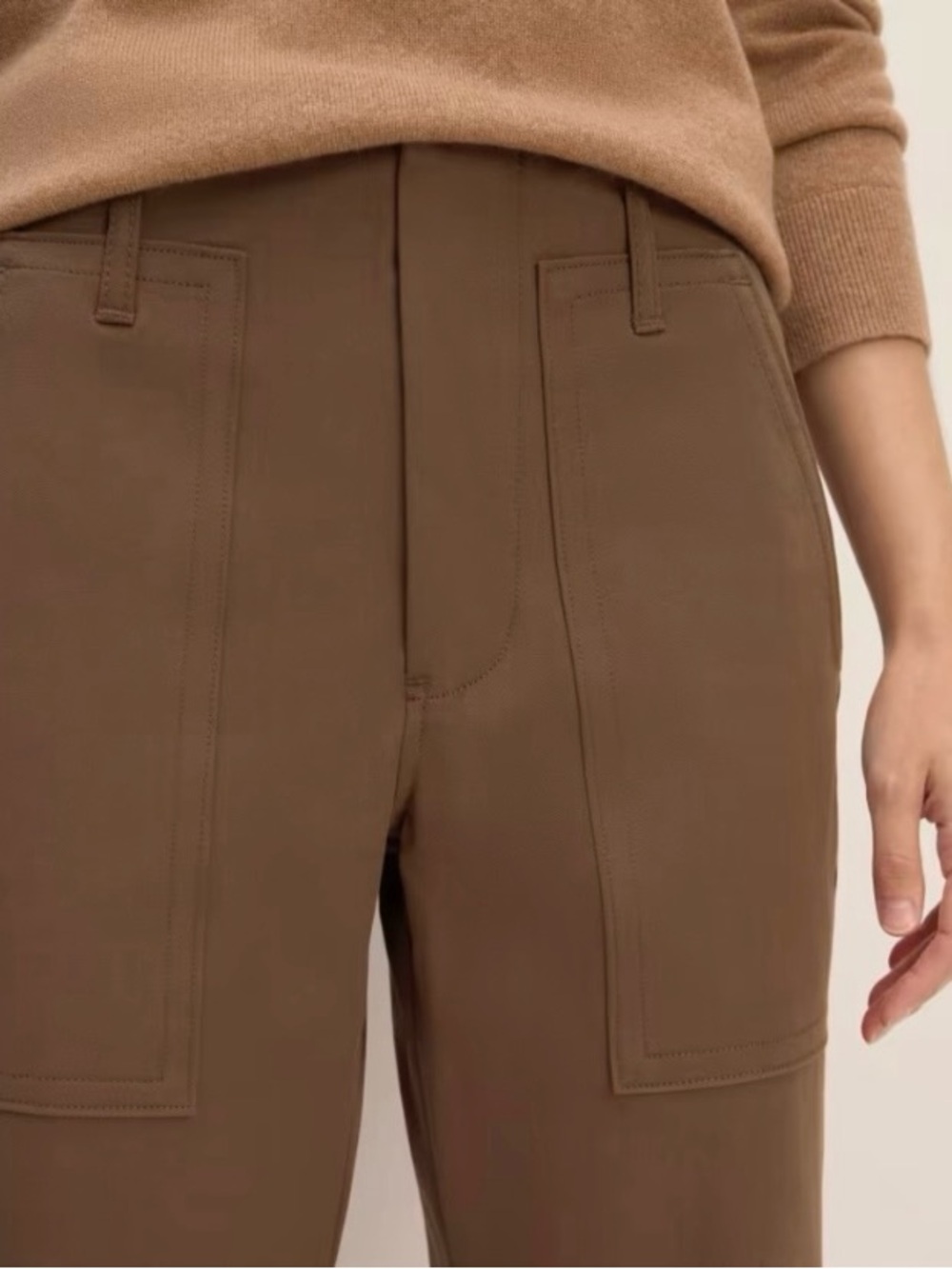 Everlane Cocoa Brown Bi-Stretch Utility Pant Size 00 NWT Fall Casual - Picture 4 of 17